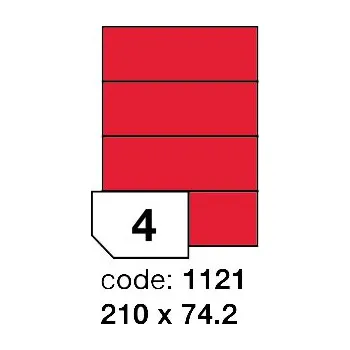 Speciální papír Samolepící etikety Rayfilm Office 210x74,2 mm 100 archů, matně červená, R0122.1121