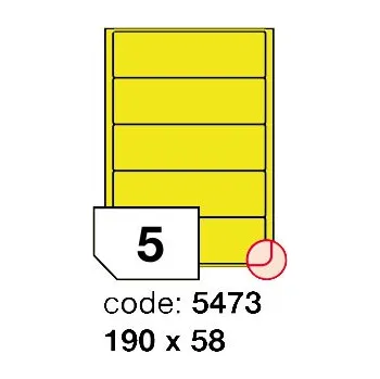 Speciální papír Samolepící etikety Rayfilm Office 190x58 mm 100 archů, fluo žlutá, R0131.5473