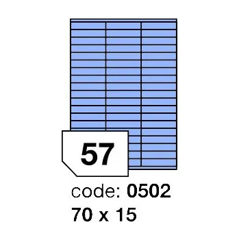 Samolepící etiketa Samolepící etikety Rayfilm Office 70x15 mm 100 archů, matně modrá, R0123.0502