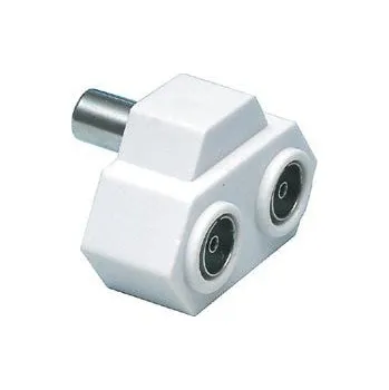 Elektrická zásuvka Valueline SLUČOVAČ/ROZBOČ. - PLAST - 2x zásuvka