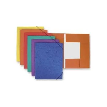 Mapa odkládací 3klopá s gumou prešpanová oranžová 1ks desky s gumou