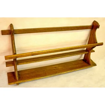 police Rustikální dřevěná závěsná police z masivu