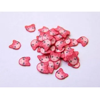 NehtyShop FIMO, červená kočka 1kus