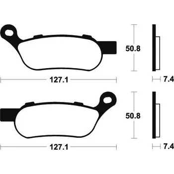Brzdová destička Zadní brzdové destičky SBS 854H.LS - Harley Davidson FXCW Rocker, 1584ccm - 08-09