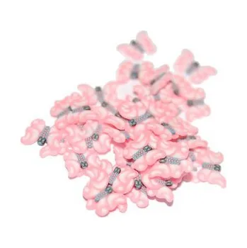 NehtyShop FIMO zdobení na nehty motýl, růžový, 1 ks