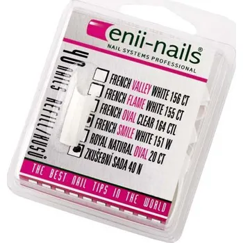 ENII NAILS French smile white zkušební sada 40ks
