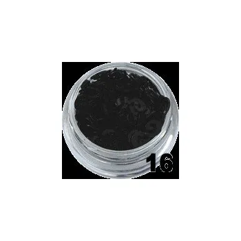 Umělé nehty NehtyShop Flitry - černá spirála, 100ks