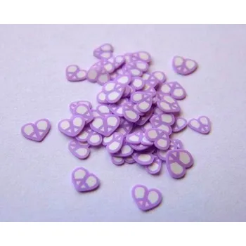 NehtyShop FIMO, fialové srdce 1kus