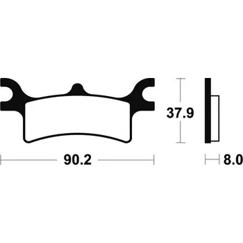 Brzdová destička Zadní brzdové destičky SBS 787ATS - Polaris Magnum 4x4, 330ccm - 03>