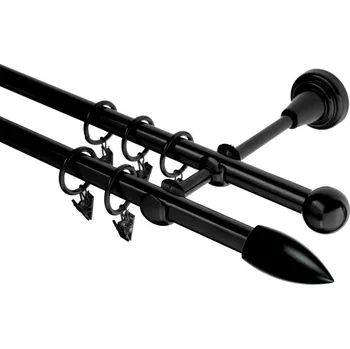 Garnýž Garnýž kovová 240 cm dvouřadá - dvojitá 16 Špice černá