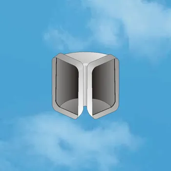 Ventilační potrubí Edil Plast, Refax KOLENO VERTIKÁLNÍ pro vzduchotechnické potrubí čtyřhranné []120x60 plast