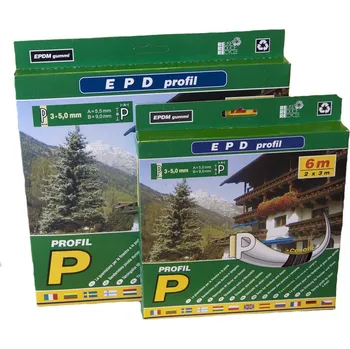 Těsnění do okna a dveří Těsnění profil P 9x5,5mm/6m BÍLÉ