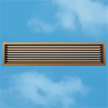 Větrací mřížka Edil Plast, Refax Větrací mřížka dveřní hliníková s protirámem 500x110 mm elox bronzový
