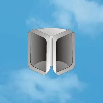 Vodovodní potrubí Edil Plast, Refax KOLENO VERTIKÁLNÍ pro vzduchotechnické potrubí čtyřhranné []150x70 plast