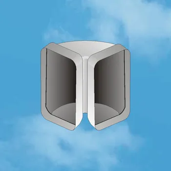 Ventilační potrubí Edil Plast, Refax KOLENO VERTIKÁLNÍ pro vzduchotechnické potrubí ventilační čtyřhranné [] 220x90 plastové