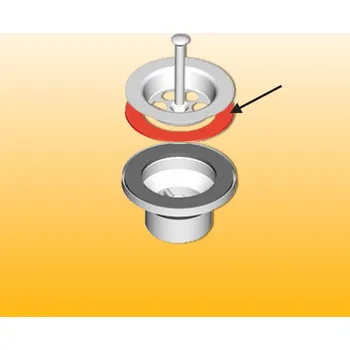 Ploché těsnění pod nerezovou mřížku výpusti prům. 80 mm - 77x55x2 mm - C3/3413