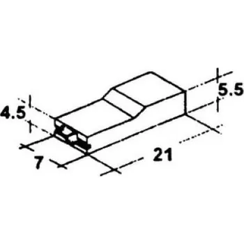 Elektrický konektor Kryt na 1 dutinku 4,8mm 427902 nasunutí zepředu
