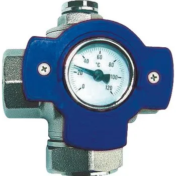 Vodovodní kohout Herz Multifunkční kulový kohout s teploměrem 0-120 °C 1", 1241503