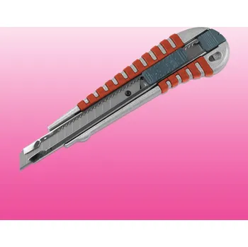 Pracovní nůž Nůž ulamovací s kov. výstuhou celokovový šířka čepele 9 mm - N/4323