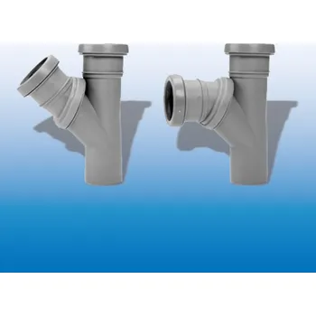 Kanalizační potrubí Univerzální přestavitelná odbočka s jedním hrdlem 45°- 90° DN32/32 - R/4171