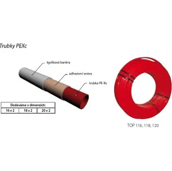 rozdělovač topení Trubka TOPTHERM PEX-Xc 18x2 TOP 118