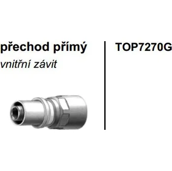 rozdělovač topení AL pex Přechod přímý, vnitřní závit 1/2"x18 TOP 7270G