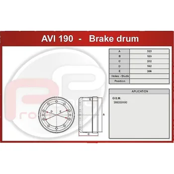 Brzdový buben Buben brzdový Avia A75, D75 ZN