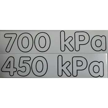 samolepka Samolepka tlaku pneu 750 kPa