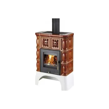 Krbová kamna TREVISO černá, medové kachle