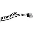 Keyboard Schubert Musical Instruments Stereo Roll Up Piano, stříbrné