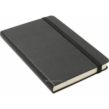 Zápisník Černý blok A6 s elastickou zajišťovací páskou