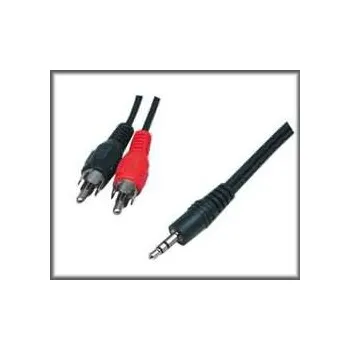 Audio kabel Kabel Valueline VLAP22200B50, Jack Male 3,5 -> 2x Male RCA, 5m
