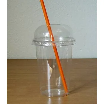 Jednorázové nádobí Kelímek s vypouklým víčkem+otvor 0,4 PET 95mm ledová káva