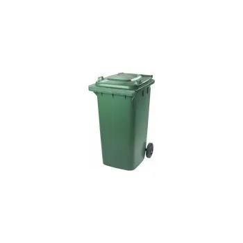 Popelnice Plastová nádoba s kolečky, zelená 240l
