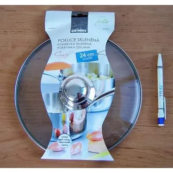 Poklice Poklice skleněná 24 cm sklo/NEREZ