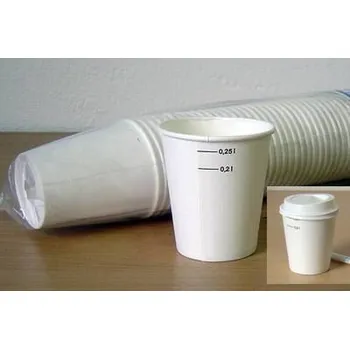 Jednorázové nádobí Kelímek 0,33 l papírový bílý průměr 80mm c=50ks