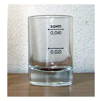 Sklenice Sklenice GLADKY cejch 0,02 a 0,04 l panák sklo