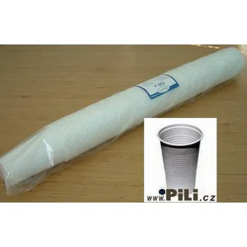 Jednorázové nádobí Kelímek 0,2 l bílý PP, cena=100ks