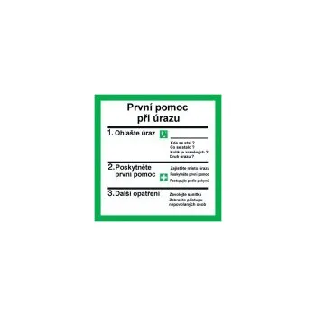 Tabulka - První pomoc při úrazu 20 x 20 cm