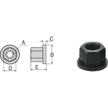 Matice CROMWELL Matice s přírubou M20
