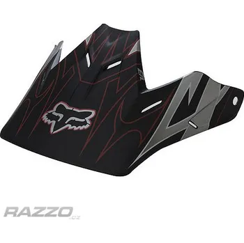 Motodoplněk Náhradní kšilt helmy FOX V3 Matte Black 06 Visor