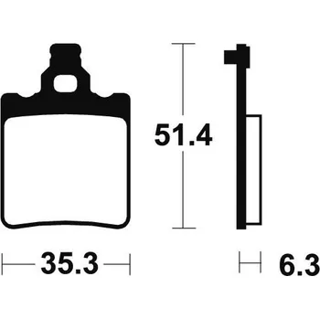 Brzdová destička Zadní brzdové destičky SBS 574RSI - KTM SX 65, 65ccm - 98-03