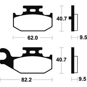 Brzdová destička Zadní brzdové destičky SBS 816SI - Yamaha YXR Rhino Left/Rear 450ccm - 06>