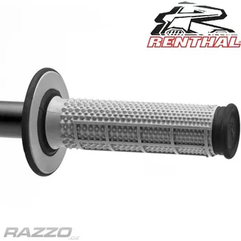 grip MX gripy RENTHAL Dual Tapered Diamond Waffle Grey Black