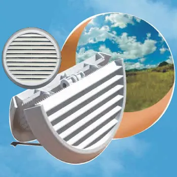 Větrací mřížka Edil Plast, Refax větrací mřížka sklopná Ø 170 mm krytka stavitelná montáž zevnitř ven DFR140