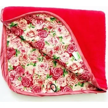 Dětská deka MeeMee Oboustranná deka z limitované kolekce Růže - malinová