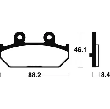 Brzdová destička Zadní brzdové destičky SBS 182HF - Suzuki AN 650 Burgman, 650ccm - 02-19