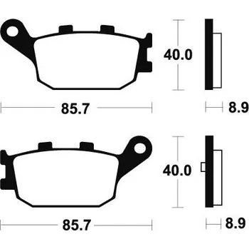 Brzdová destička Zadní brzdové destičky SBS 158HF - Honda NSS 250 Jazz 250ccm - 01-04