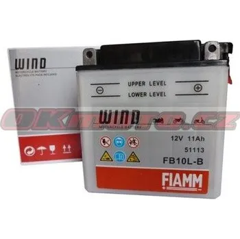 Motobaterie Fiamm (Itálie) Baterie Fiamm FB10L-B - Suzuki GS550ES / E / L, 550ccm - 83>86