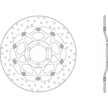 Brzdový kotouč Brembo (Itálie) Přední brzdový kotouč Brembo 78B40811- Kawasaki KX 450 F, 450ccm - 06-14